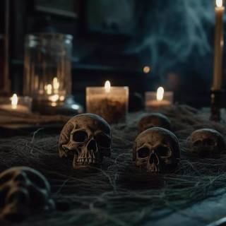 Dark magic skull wallpaper