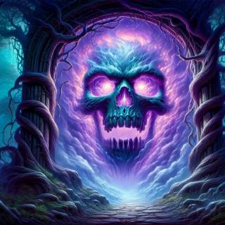 Dark magic skull wallpaper