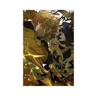 Zenitsu vs Kaigaku poster wallpaper