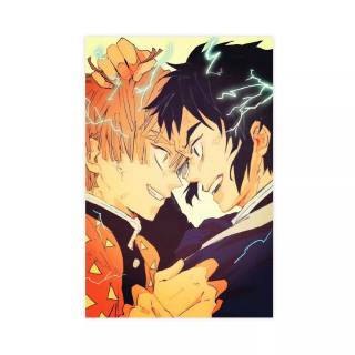 Zenitsu vs Kaigaku poster wallpaper