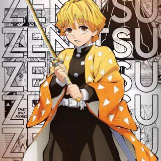 Zenitsu vs Kaigaku poster wallpaper