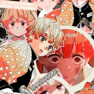 Zenitsu vs Kaigaku poster wallpaper