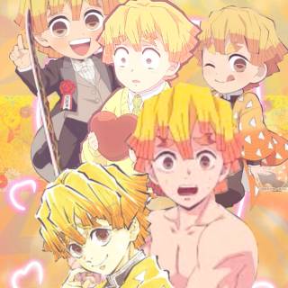 Zenitsu vs Kaigaku poster wallpaper