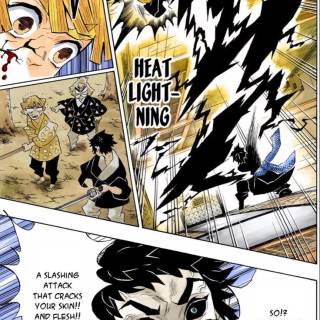 Zenitsu vs Kaigaku poster wallpaper