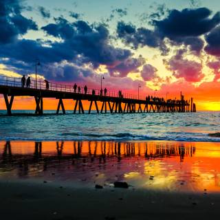 Adelaide Glenelg beach wallpaper