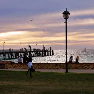Adelaide Glenelg beach wallpaper