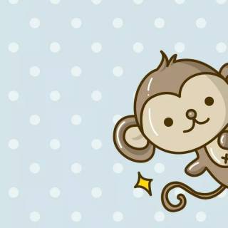 Cute aminated monkey wallpaper