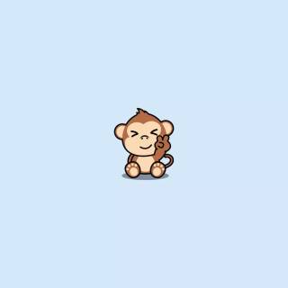 Cute aminated monkey wallpaper