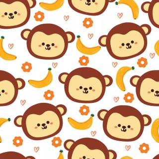 Cute aminated monkey wallpaper