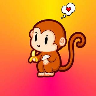 Cute aminated monkey wallpaper