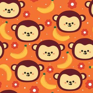Cute aminated monkey wallpaper