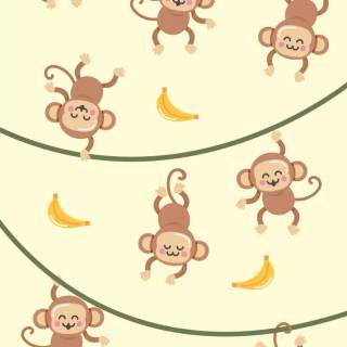 Cute aminated monkey wallpaper