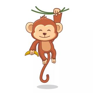 Cute aminated monkey wallpaper