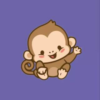 Cute aminated monkey wallpaper