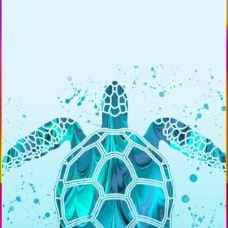 Preppy ocean with turtles wallpaper