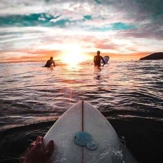 Surfing beach wallpaper