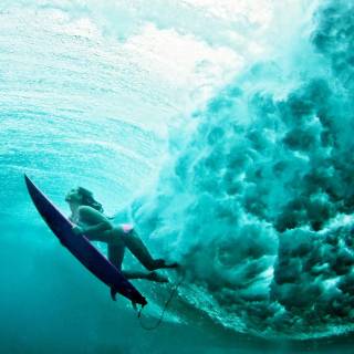 Surfing beach wallpaper