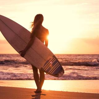 Surfing beach wallpaper