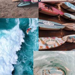 Surfing beach wallpaper