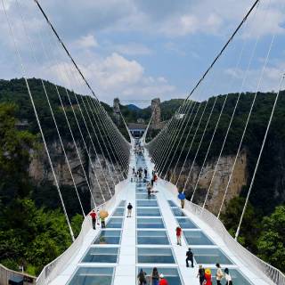 Glass bridge wallpaper