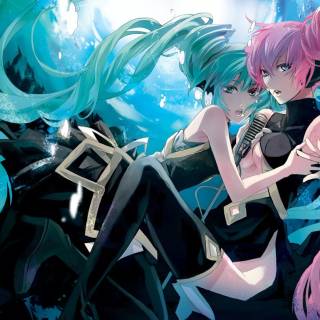 Megurine Luka and Hatsune Miku wallpaper