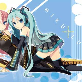 Megurine Luka and Hatsune Miku wallpaper