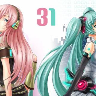 Megurine Luka and Hatsune Miku wallpaper