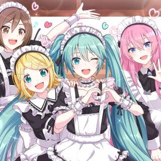 Megurine Luka and Hatsune Miku wallpaper