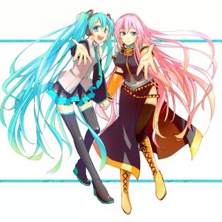 Megurine Luka and Hatsune Miku wallpaper