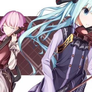 Megurine Luka and Hatsune Miku wallpaper