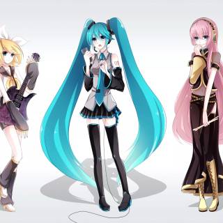 Megurine Luka and Hatsune Miku wallpaper