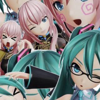 Megurine Luka and Hatsune Miku wallpaper