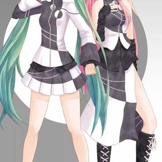 Megurine Luka and Hatsune Miku wallpaper