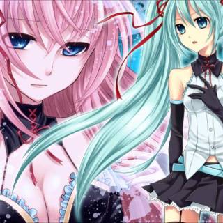 Megurine Luka and Hatsune Miku wallpaper