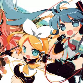 Megurine Luka and Hatsune Miku wallpaper