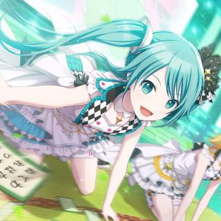 Kagamine Rin and Hatsune Miku wallpaper