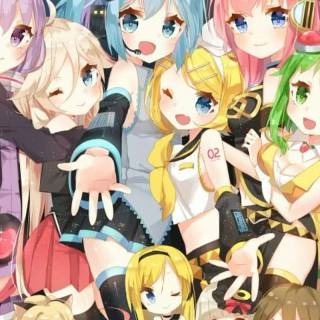 Kagamine Rin and Hatsune Miku wallpaper