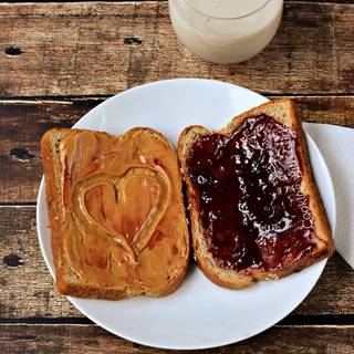 Peanut butter and jelly sandwich wallpaper