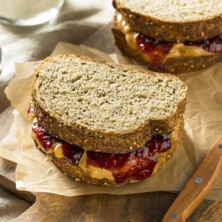 Peanut butter and jelly sandwich wallpaper