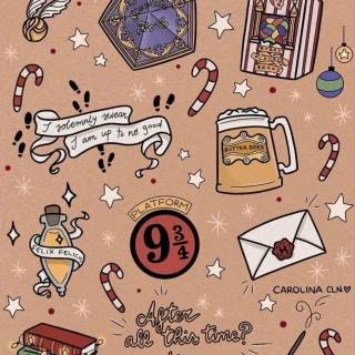 Harry Potter pattern wallpaper