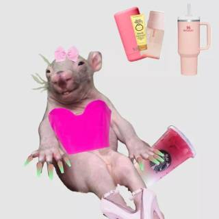 Preppy rat wallpaper