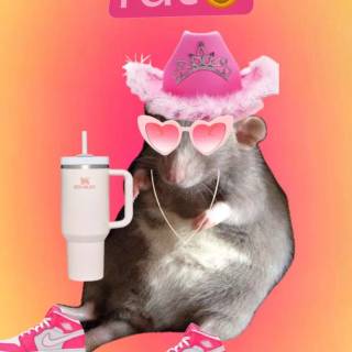 Preppy rat wallpaper