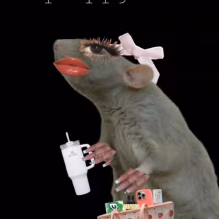 Preppy rat wallpaper