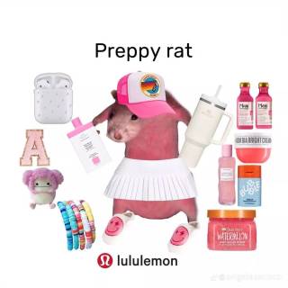 Preppy rat wallpaper