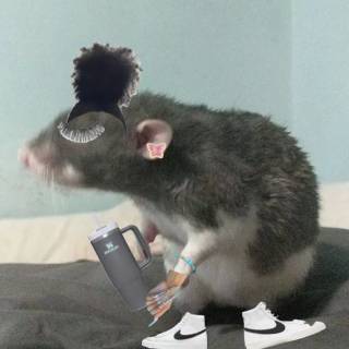 Preppy rat wallpaper