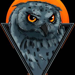 Minimalist owl wallpaper