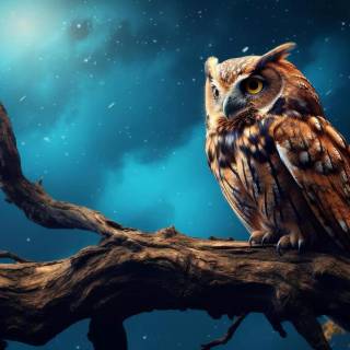 Minimalist owl wallpaper