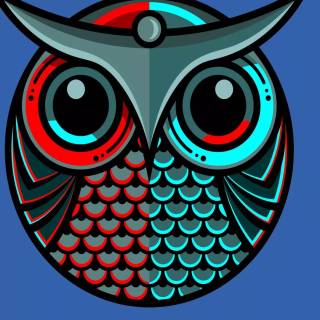 Minimalist owl wallpaper