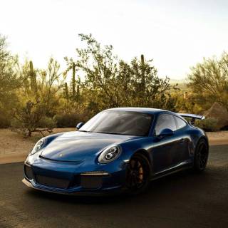 Porsche 911 GT3 RS blue wallpaper