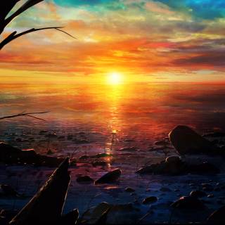 Animated sunset 4k wallpaper